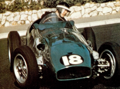 Mike Hawthorn and the Vanwall at the Monaco Grand Prix in 1955